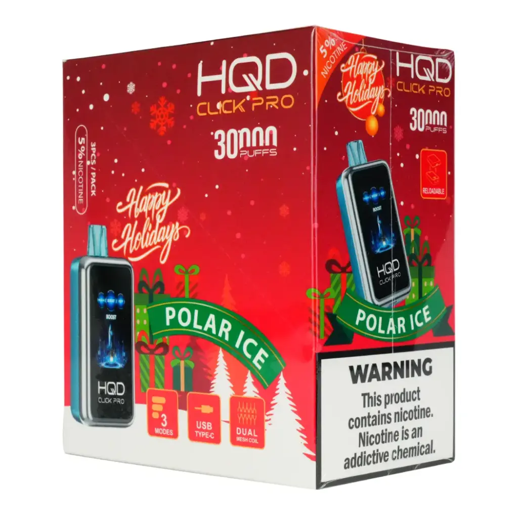 HQD Cuvie Click Pro Vape | 30K Puffs, 5% Nicotine | 3 Pack
